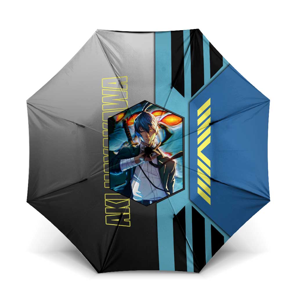 Aki Hayakawa from Chainsaw Man Umbrella with Sword and Stylish Pose Design - The Mazicc