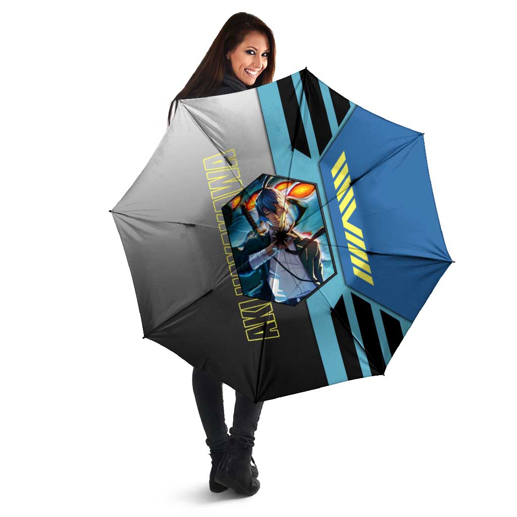 Aki Hayakawa from Chainsaw Man Umbrella with Sword and Stylish Pose Design - The Mazicc