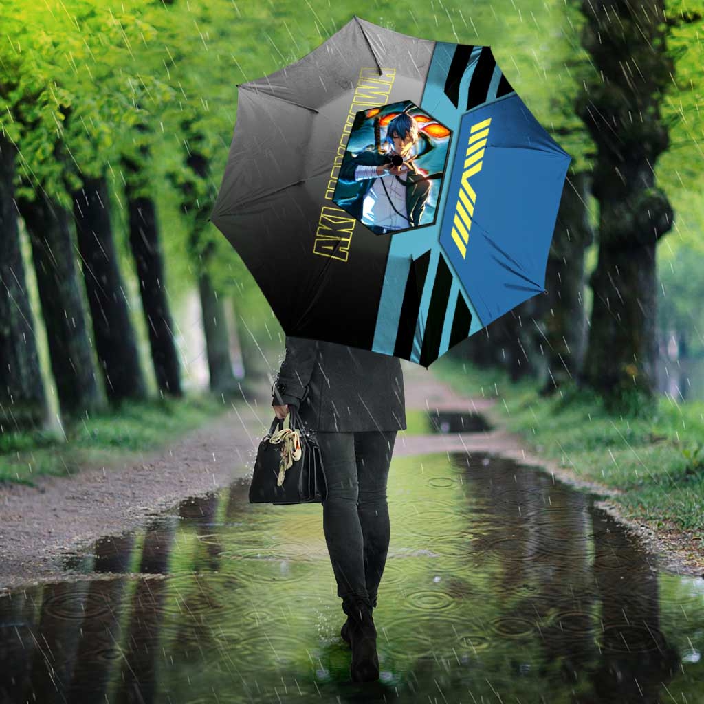 Aki Hayakawa from Chainsaw Man Umbrella with Sword and Stylish Pose Design - The Mazicc