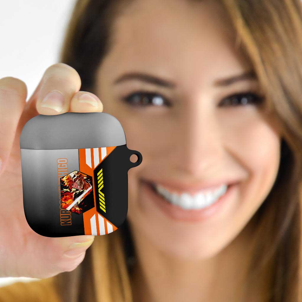 Ichigo Kurosaki from Bleach AirPods Case with Sword and Battle Ready Pose Design - The Mazicc