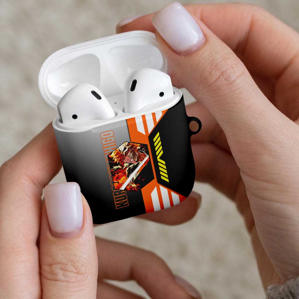 Ichigo Kurosaki from Bleach AirPods Case with Sword and Battle Ready Pose Design - The Mazicc