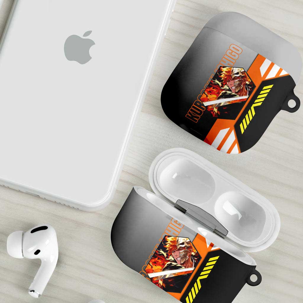 Ichigo Kurosaki from Bleach AirPods Case with Sword and Battle Ready Pose Design - The Mazicc