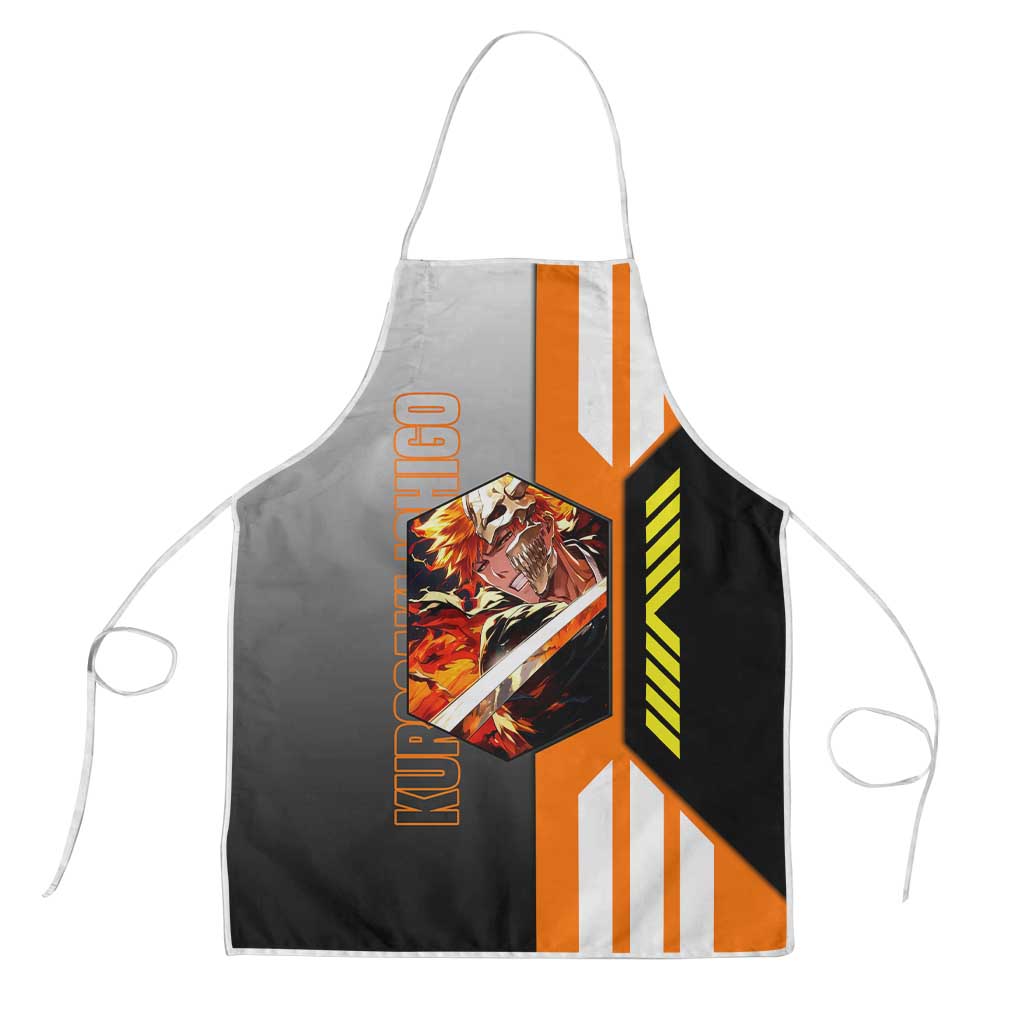 Ichigo Kurosaki from Bleach Apron with Sword and Battle Ready Pose Design - The Mazicc