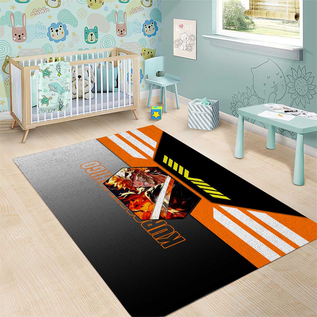 Ichigo Kurosaki from Bleach Area Rug with Sword and Battle Ready Pose Design - The Mazicc