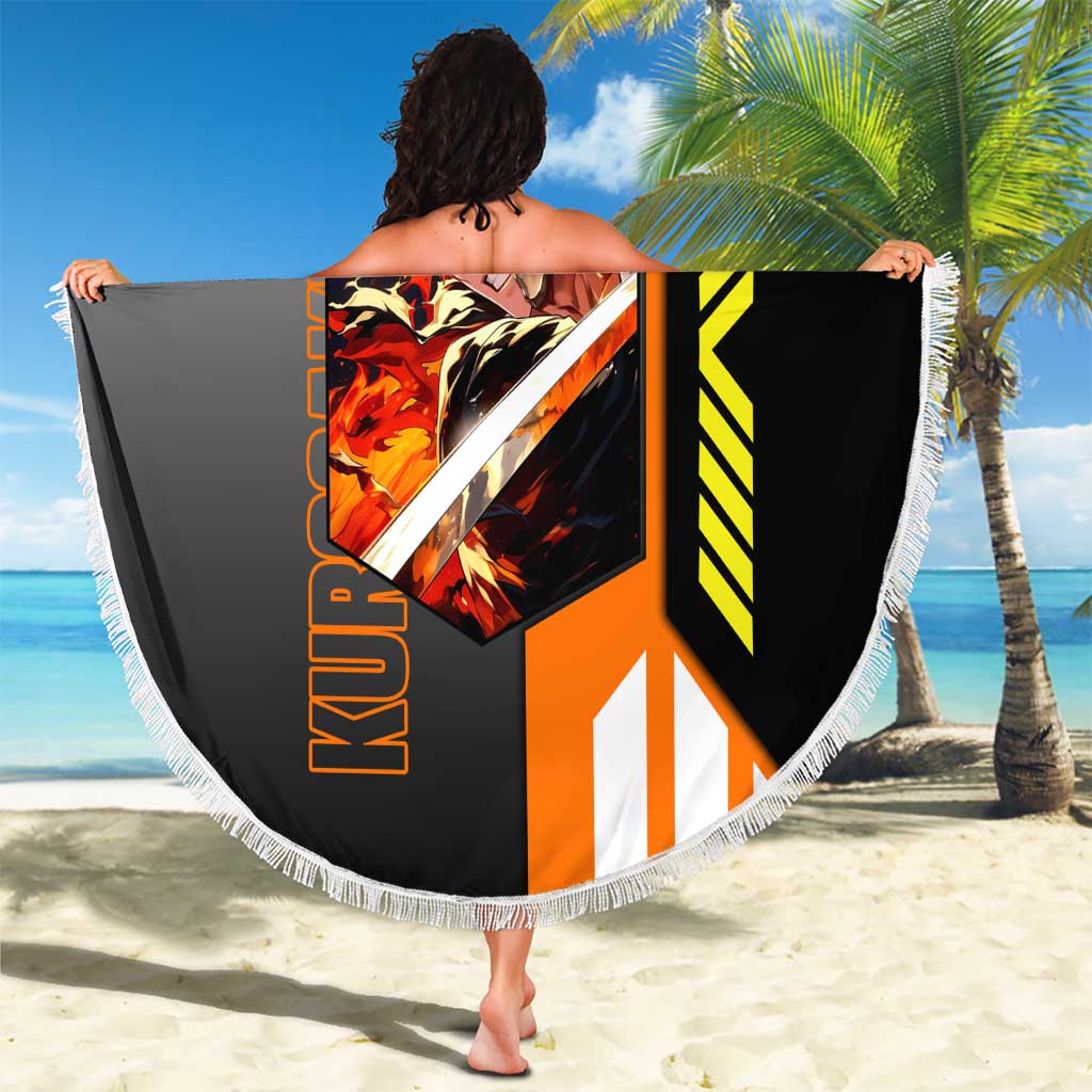 Ichigo Kurosaki from Bleach Beach Blanket with Sword and Battle Ready Pose Design - The Mazicc