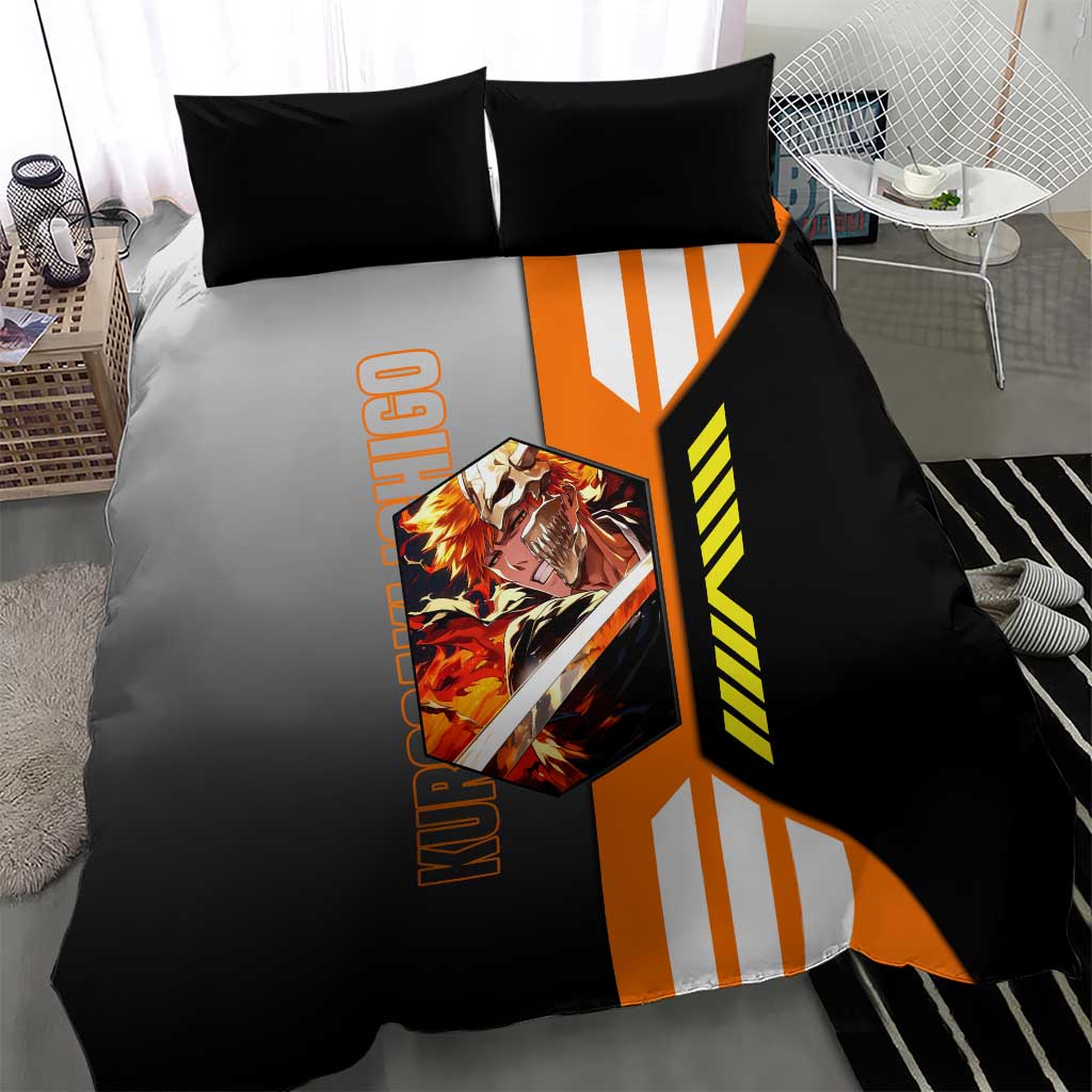 Ichigo Kurosaki from Bleach Bedding Set with Sword and Battle Ready Pose Design - The Mazicc