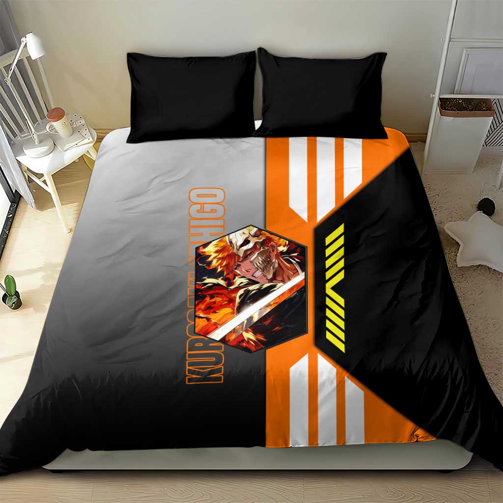 Ichigo Kurosaki from Bleach Bedding Set with Sword and Battle Ready Pose Design - The Mazicc