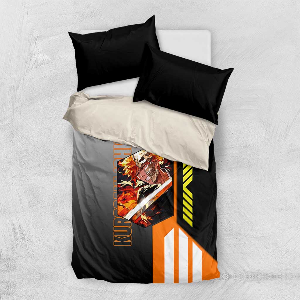 Ichigo Kurosaki from Bleach Bedding Set with Sword and Battle Ready Pose Design - The Mazicc