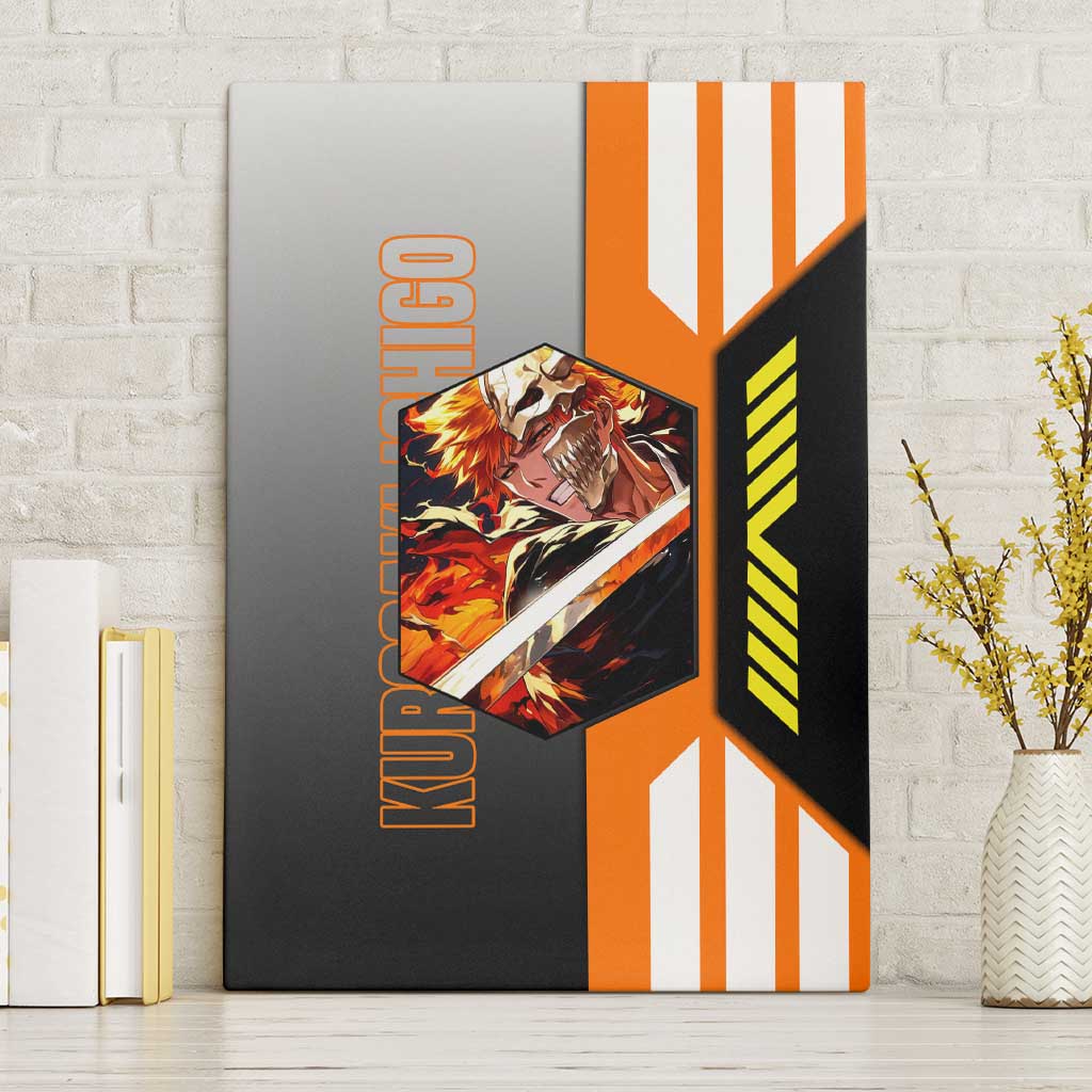 Ichigo Kurosaki from Bleach Canvas Wall Art with Sword and Battle Ready Pose Design - The Mazicc