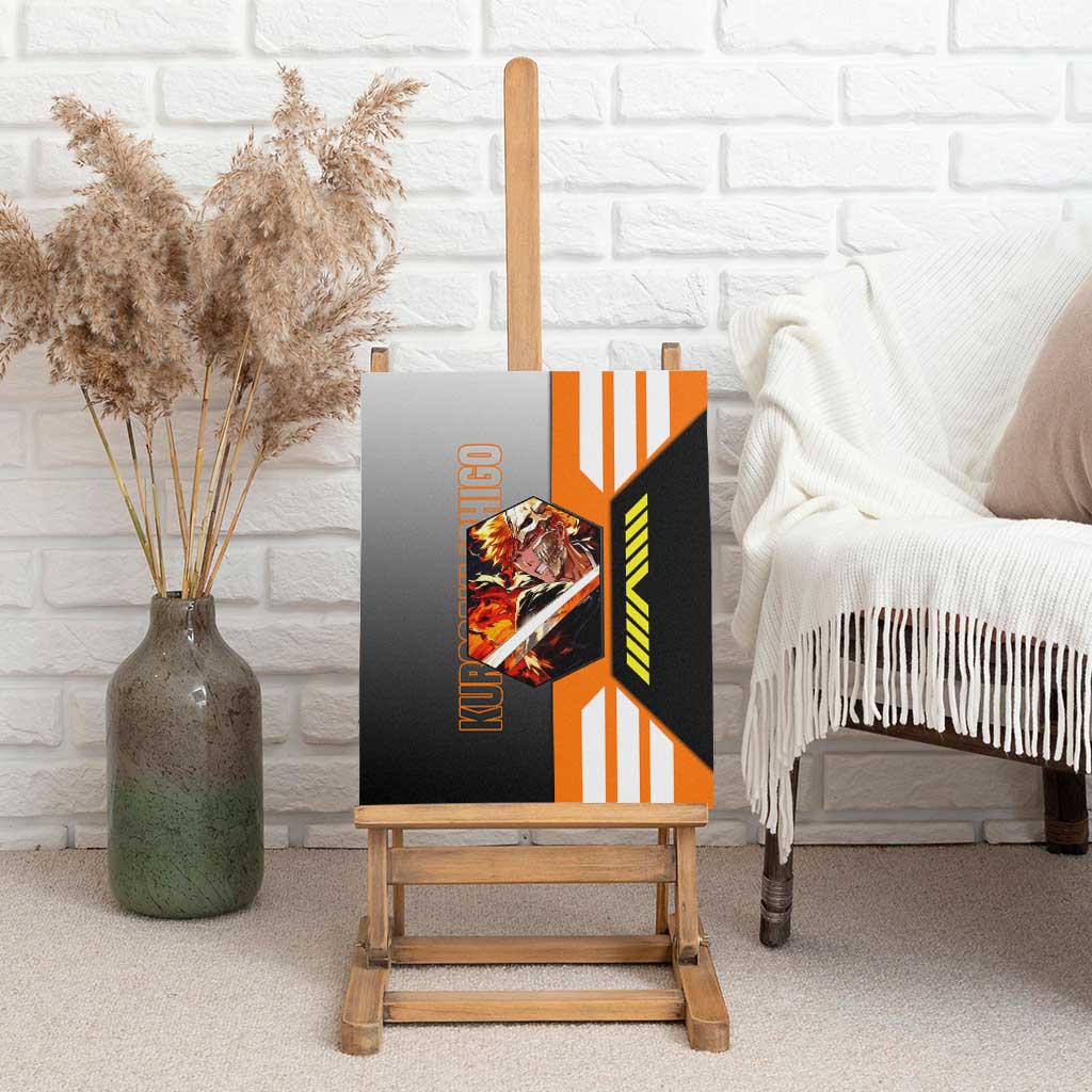 Ichigo Kurosaki from Bleach Canvas Wall Art with Sword and Battle Ready Pose Design - The Mazicc
