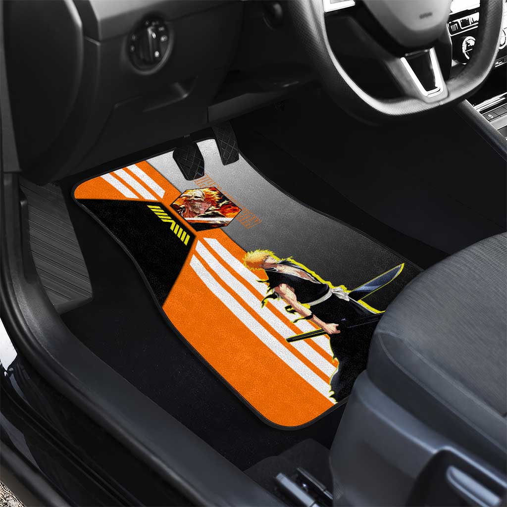 Ichigo Kurosaki from Bleach Car Mats with Sword and Battle Ready Pose Design - The Mazicc