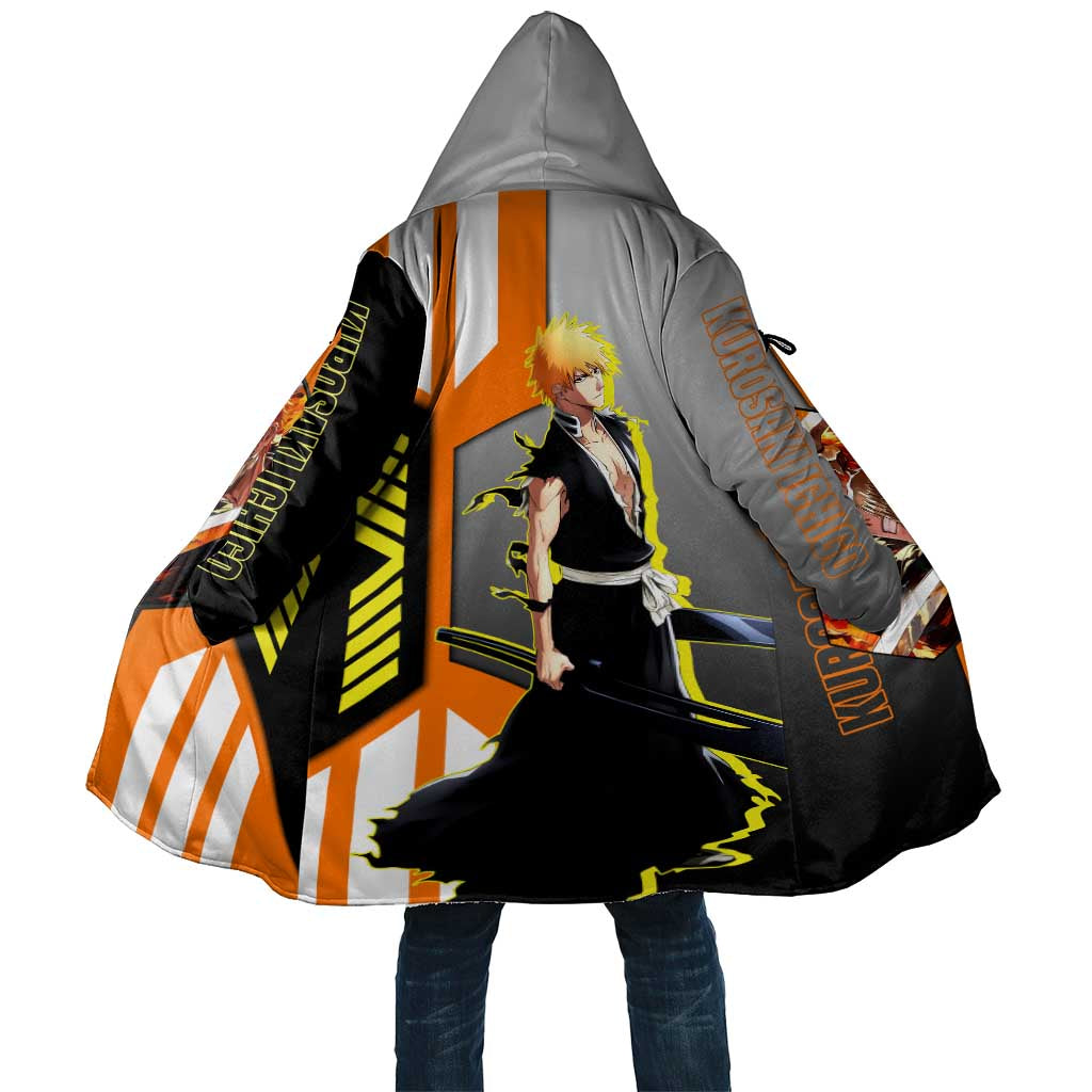 Ichigo Kurosaki from Bleach Cloak with Sword and Battle Ready Pose Design - The Mazicc