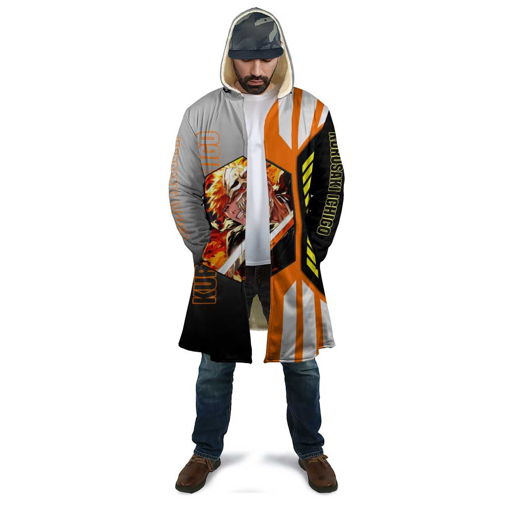 Ichigo Kurosaki from Bleach Cloak with Sword and Battle Ready Pose Design - The Mazicc