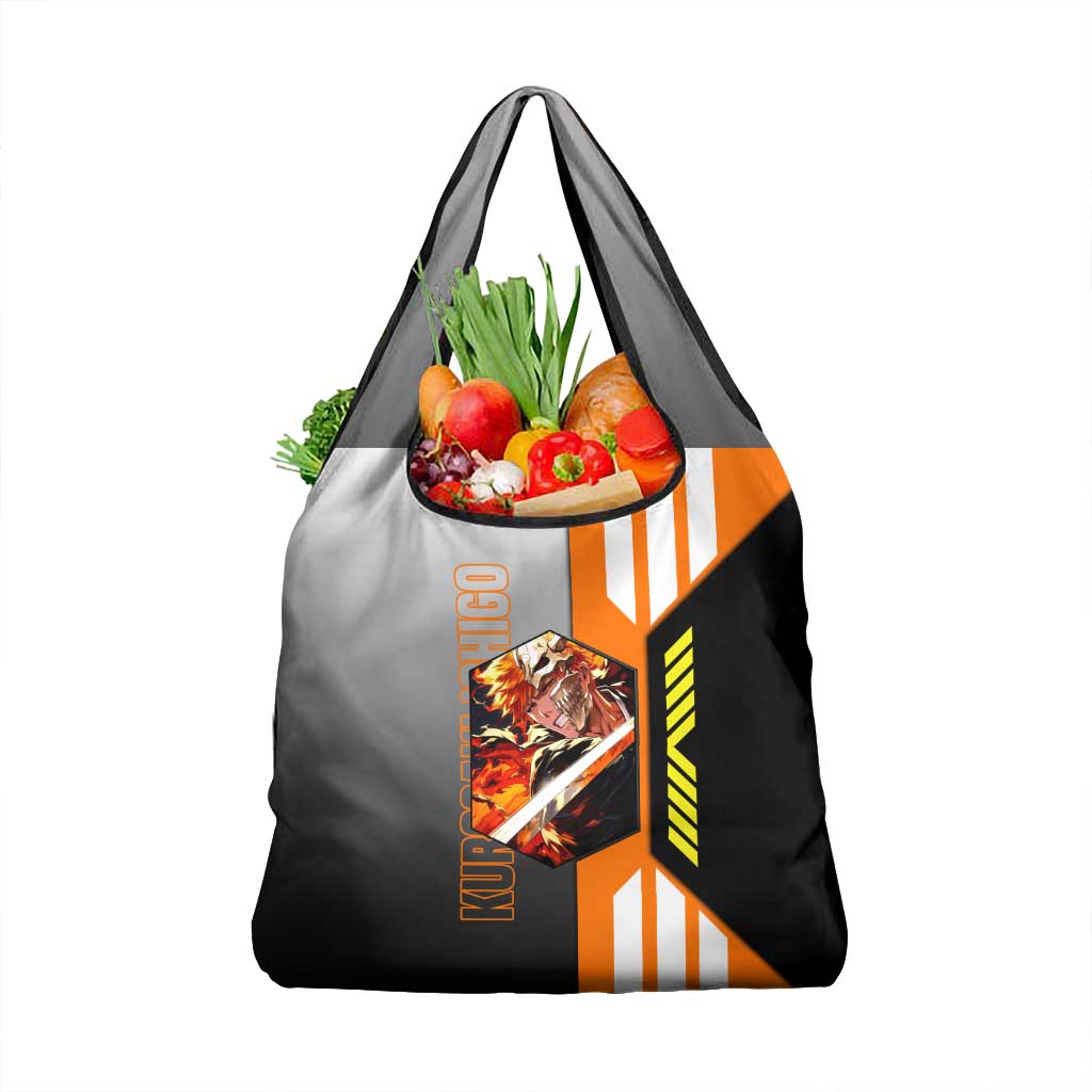 Ichigo Kurosaki from Bleach Grocery Bag with Sword and Battle Ready Pose Design - The Mazicc