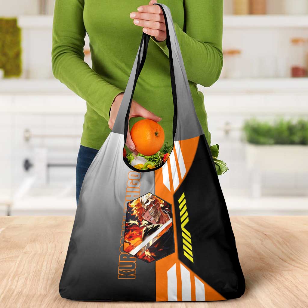 Ichigo Kurosaki from Bleach Grocery Bag with Sword and Battle Ready Pose Design - The Mazicc