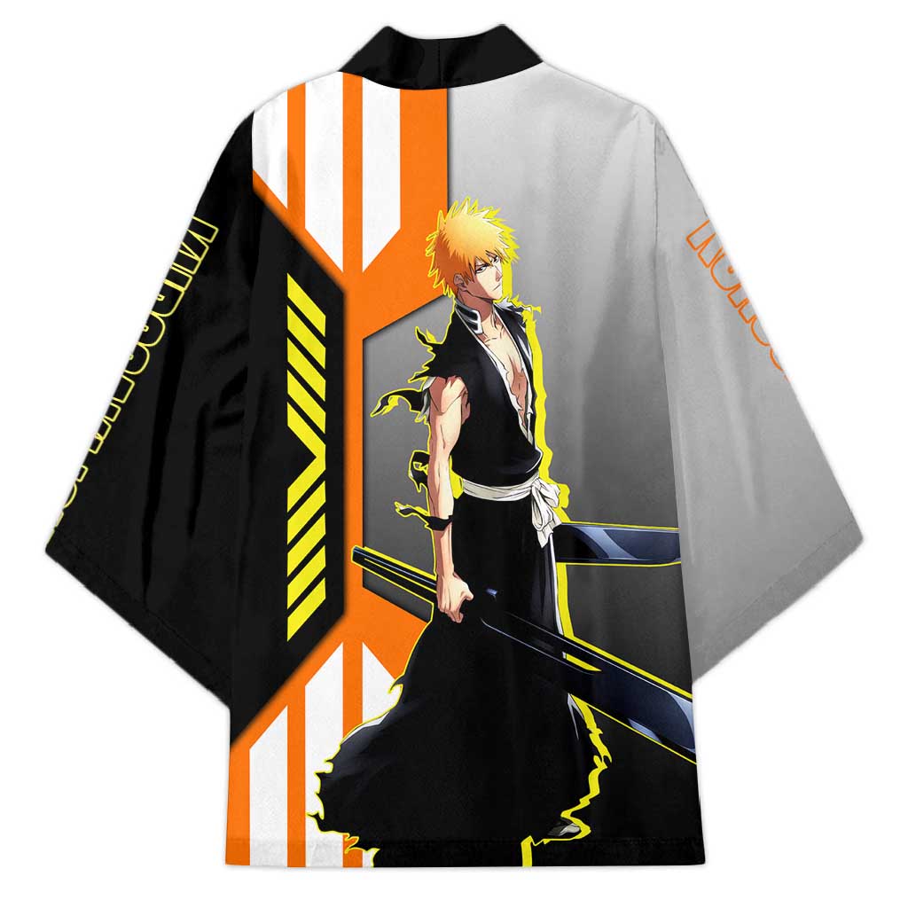 Ichigo Kurosaki from Bleach Kimono with Sword and Battle Ready Pose Design - The Mazicc