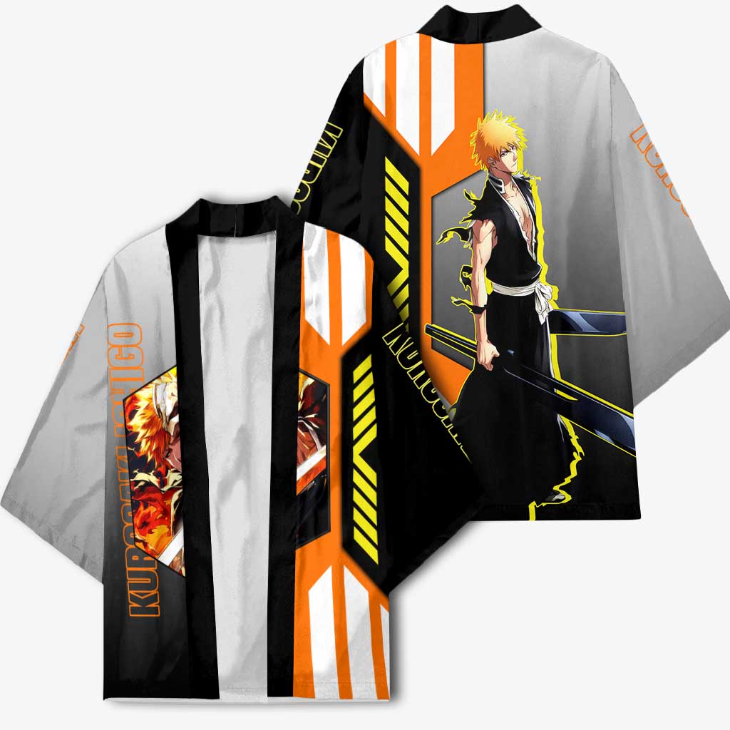 Ichigo Kurosaki from Bleach Kimono with Sword and Battle Ready Pose Design - The Mazicc