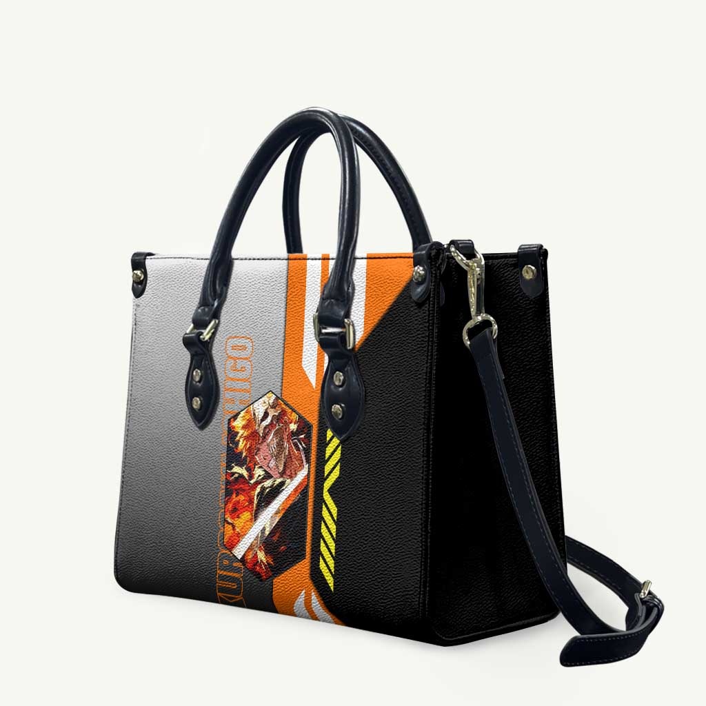 Ichigo Kurosaki from Bleach Leather Bag with Sword and Battle Ready Pose Design - The Mazicc