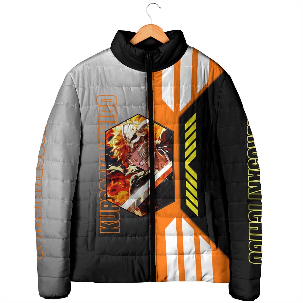 Ichigo Kurosaki from Bleach Padded Jacket with Sword and Battle Ready Pose Design - The Mazicc