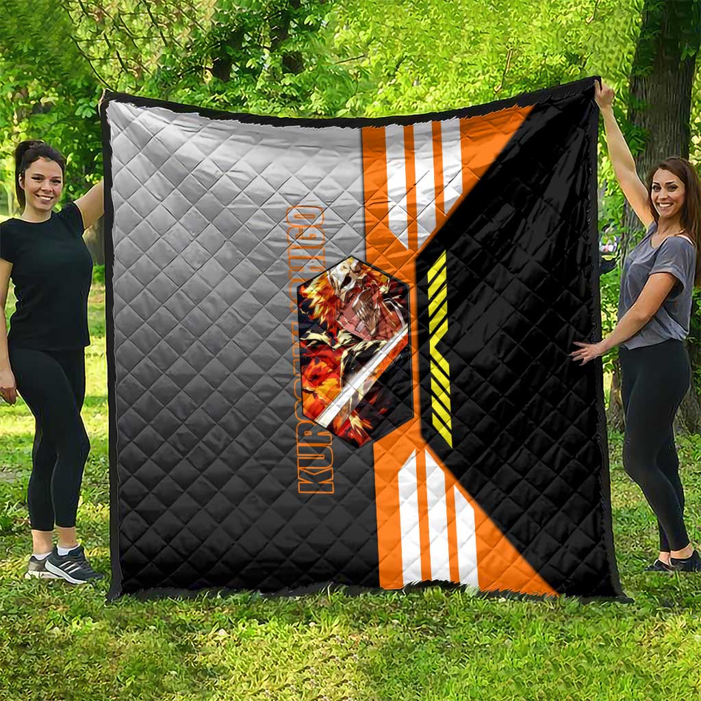 Ichigo Kurosaki from Bleach Quilt with Sword and Battle Ready Pose Design - The Mazicc