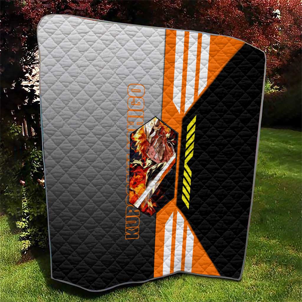 Ichigo Kurosaki from Bleach Quilt with Sword and Battle Ready Pose Design - The Mazicc