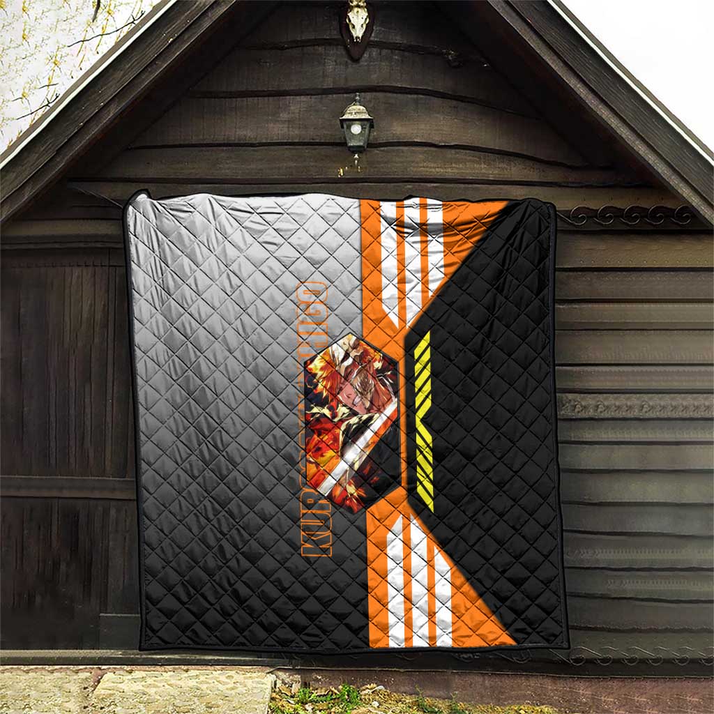 Ichigo Kurosaki from Bleach Quilt with Sword and Battle Ready Pose Design - The Mazicc