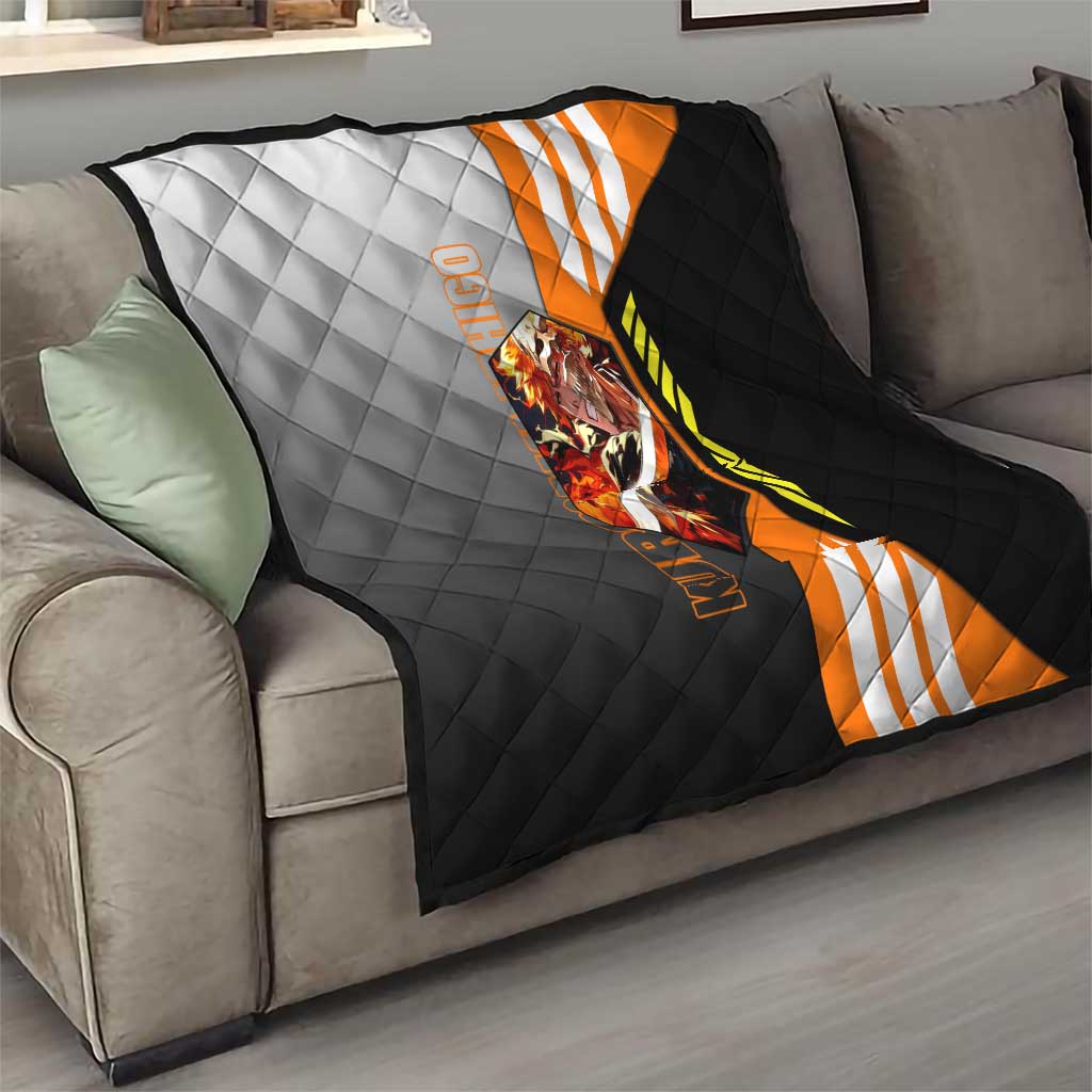 Ichigo Kurosaki from Bleach Quilt with Sword and Battle Ready Pose Design - The Mazicc