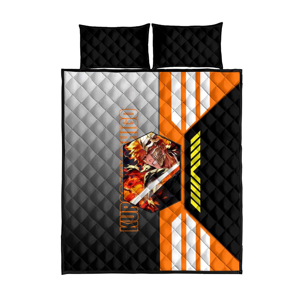 Ichigo Kurosaki from Bleach Quilt Bed Set with Sword and Battle Ready Pose Design - The Mazicc