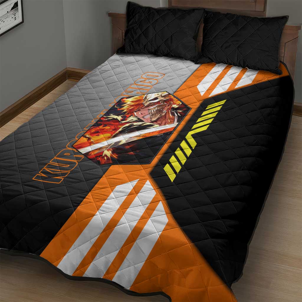 Ichigo Kurosaki from Bleach Quilt Bed Set with Sword and Battle Ready Pose Design - The Mazicc