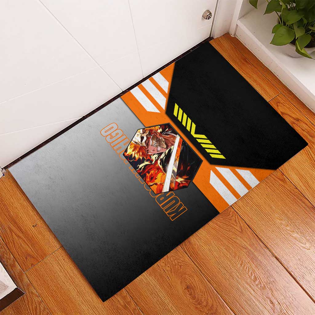 Ichigo Kurosaki from Bleach Rubber Doormat with Sword and Battle Ready Pose Design - The Mazicc