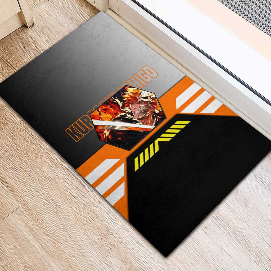 Ichigo Kurosaki from Bleach Rubber Doormat with Sword and Battle Ready Pose Design - The Mazicc