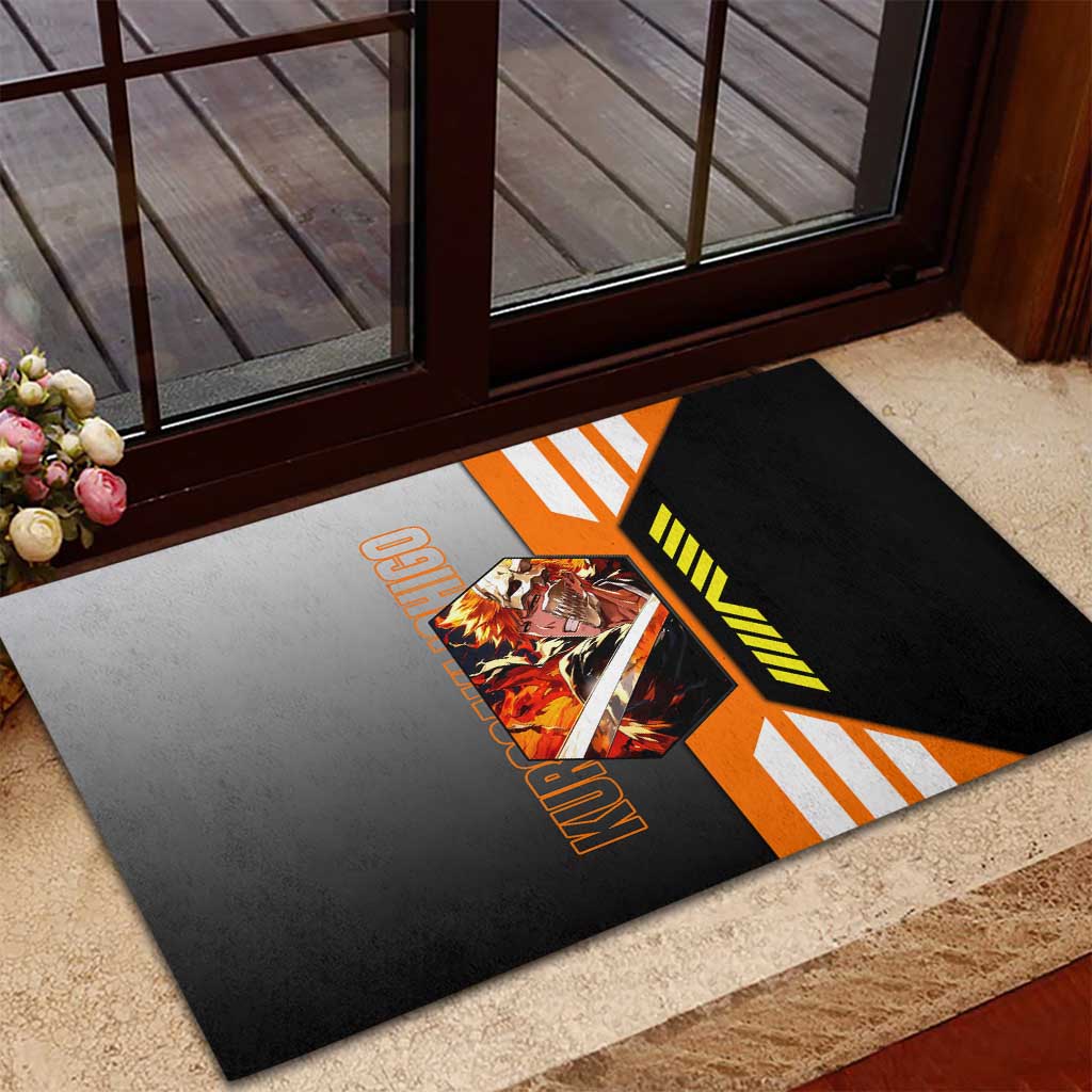 Ichigo Kurosaki from Bleach Rubber Doormat with Sword and Battle Ready Pose Design - The Mazicc