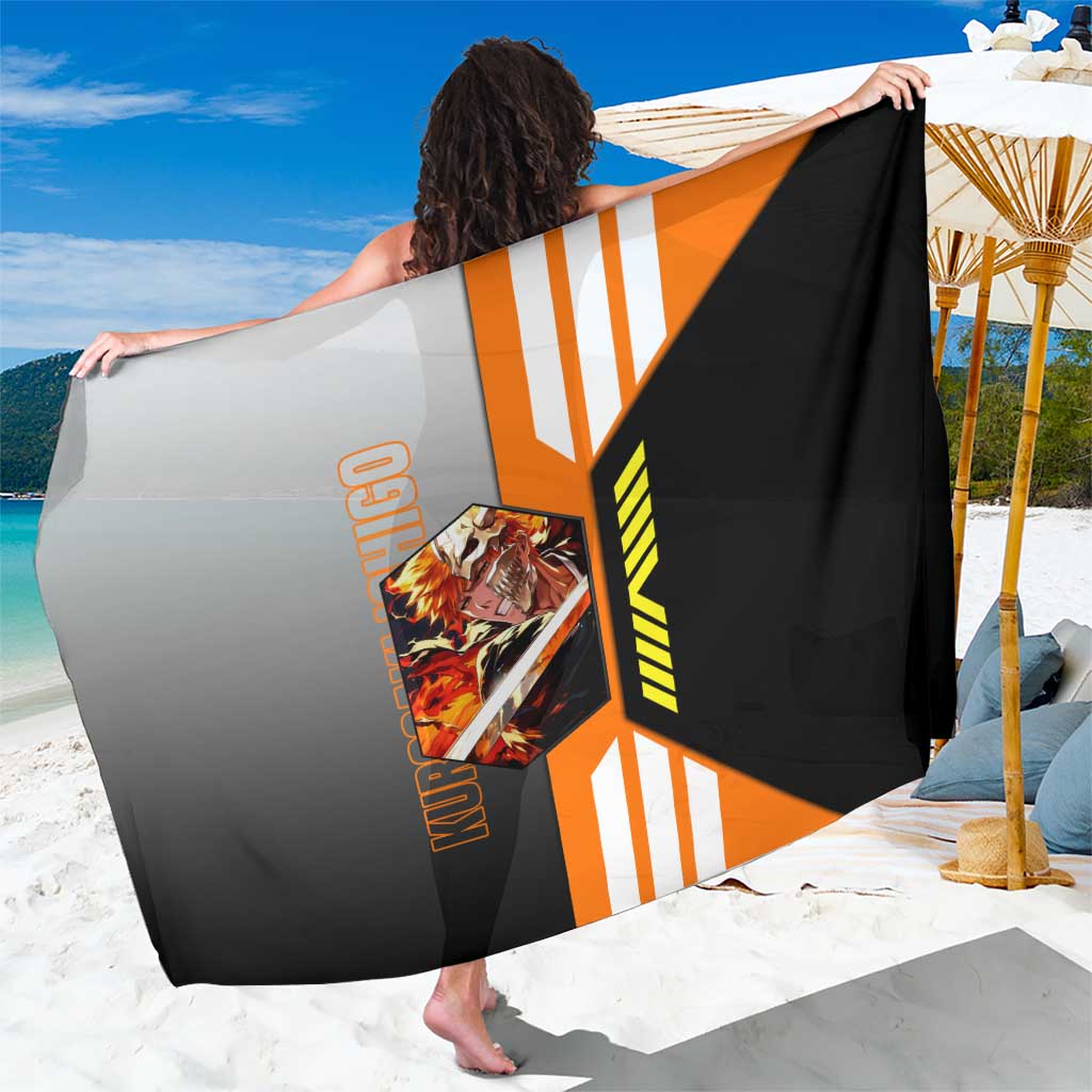 Ichigo Kurosaki from Bleach Sarong with Sword and Battle Ready Pose Design - The Mazicc