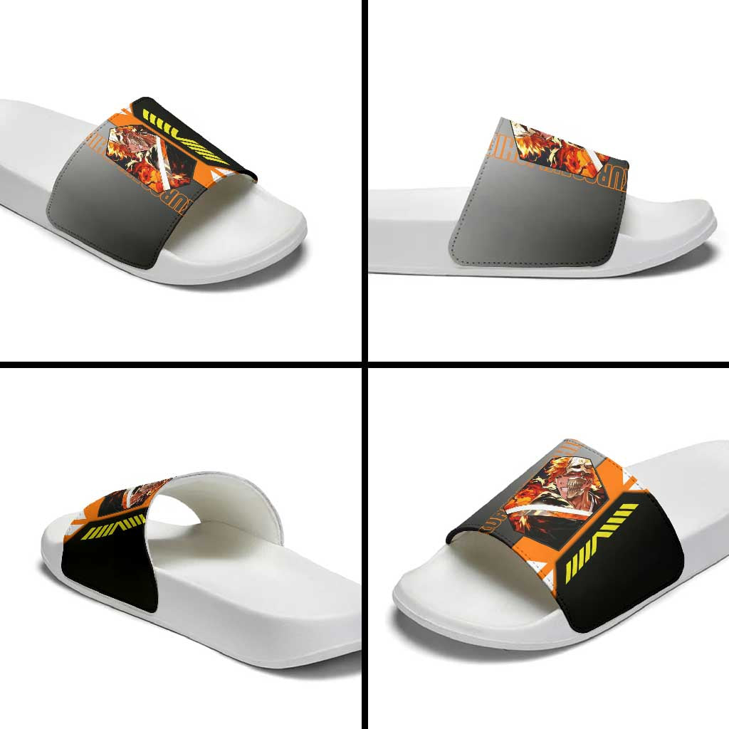 Ichigo Kurosaki from Bleach Slide Sandals with Sword and Battle Ready Pose Design - The Mazicc