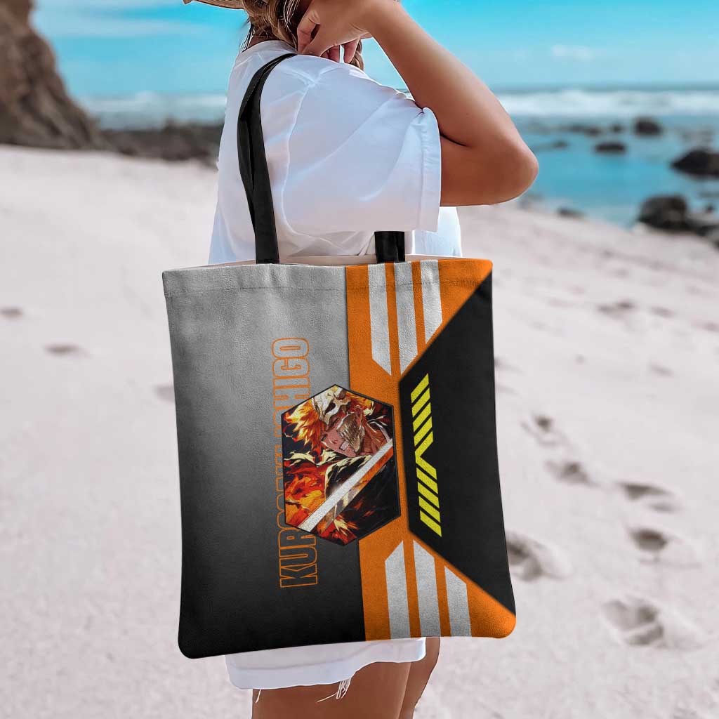Ichigo Kurosaki from Bleach Tote Bag with Sword and Battle Ready Pose Design - The Mazicc
