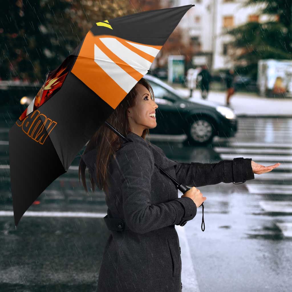 Ichigo Kurosaki from Bleach Umbrella with Sword and Battle Ready Pose Design - The Mazicc