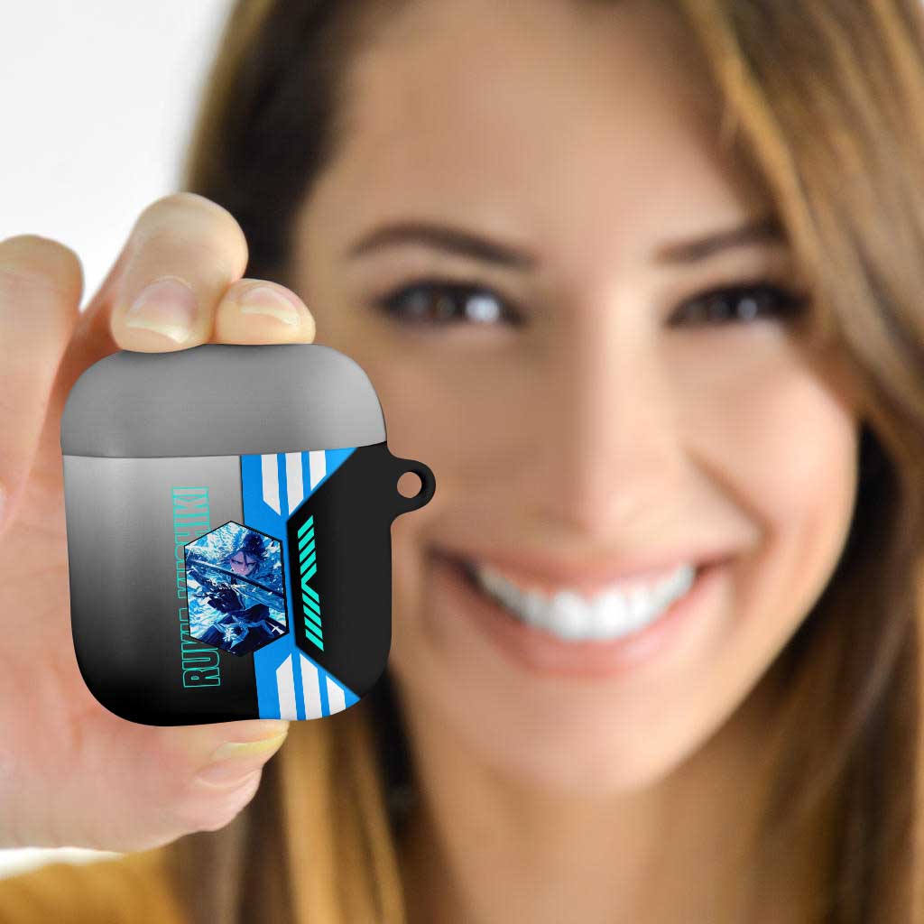 Rukia Kuchiki from Bleach AirPods Case with Sword and Ice Powers Pose Design - The Mazicc