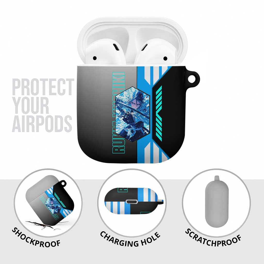 Rukia Kuchiki from Bleach AirPods Case with Sword and Ice Powers Pose Design - The Mazicc