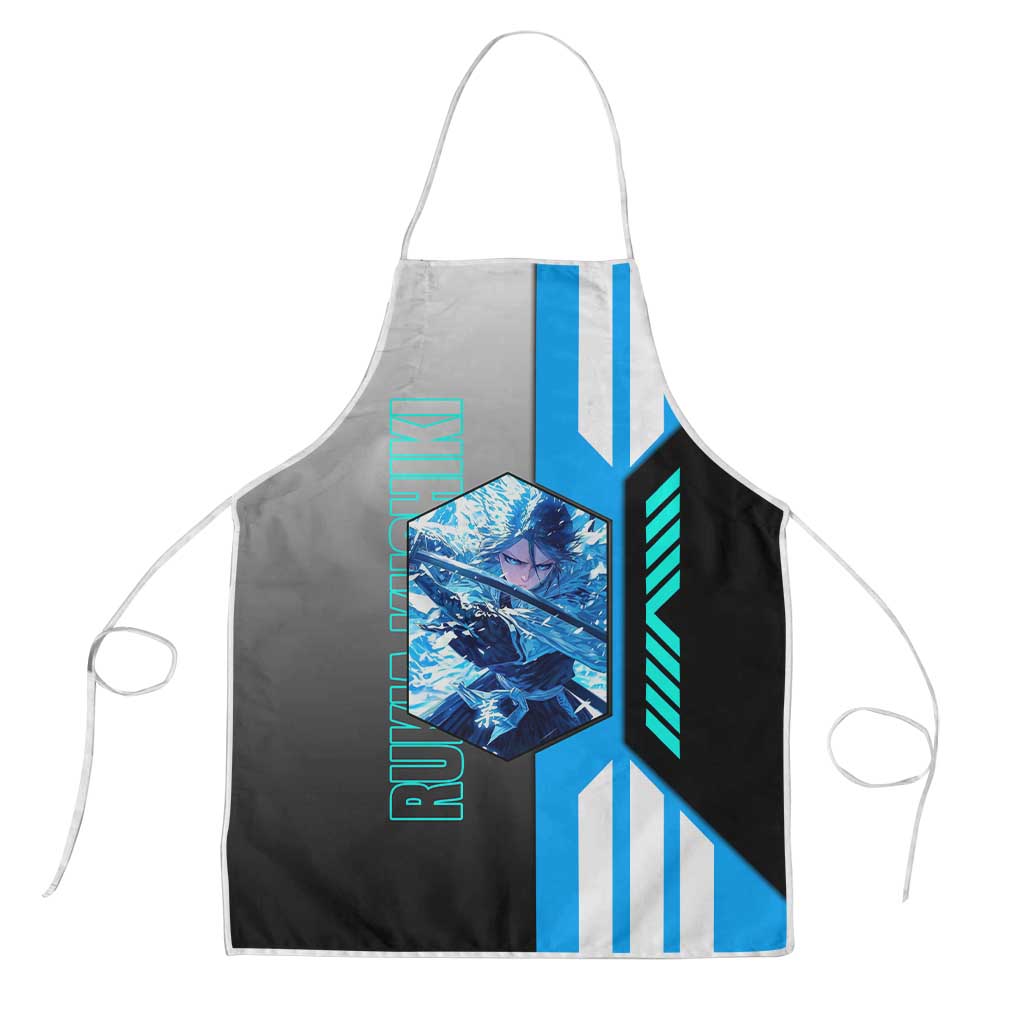 Rukia Kuchiki from Bleach Apron with Sword and Ice Powers Pose Design - The Mazicc