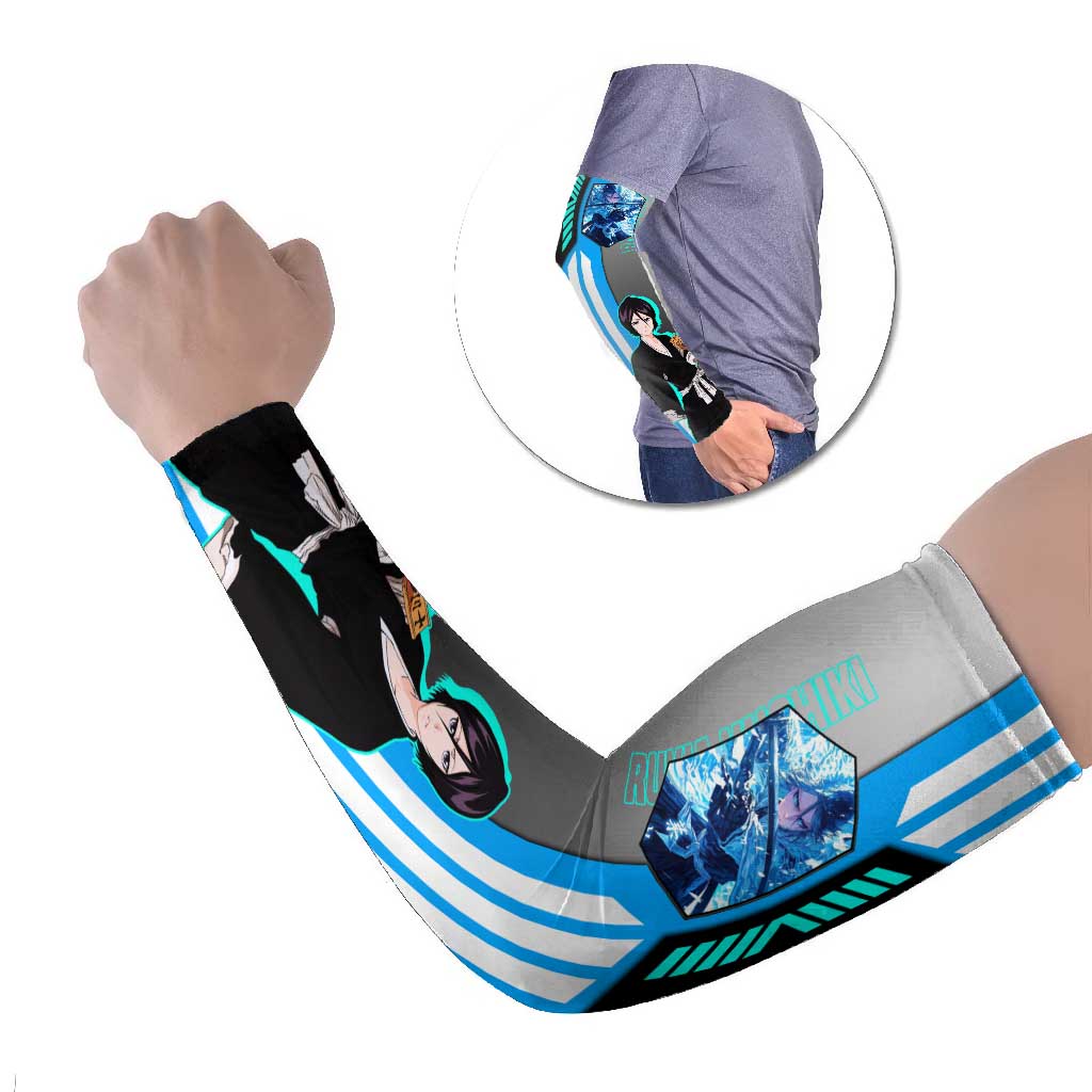 Rukia Kuchiki from Bleach Arm Sleeves with Sword and Ice Powers Pose Design - The Mazicc