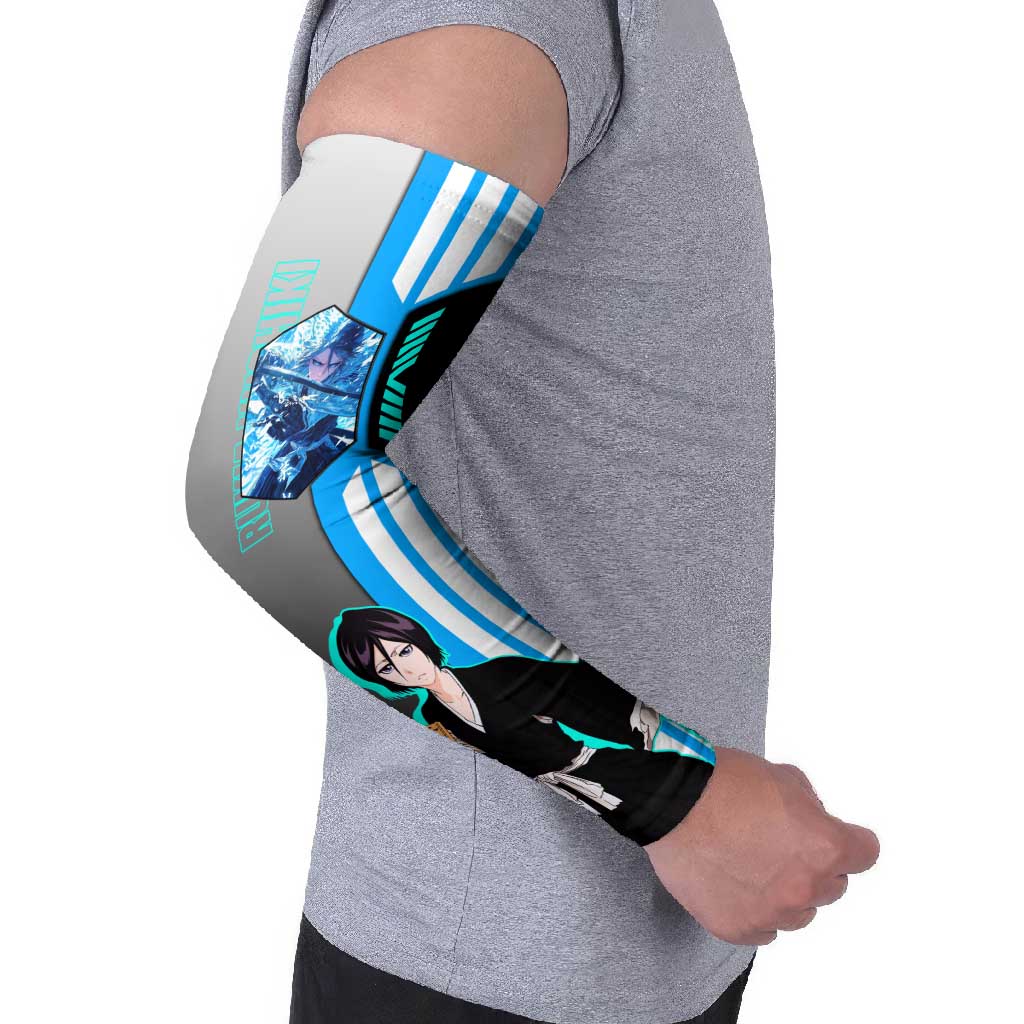 Rukia Kuchiki from Bleach Arm Sleeves with Sword and Ice Powers Pose Design - The Mazicc