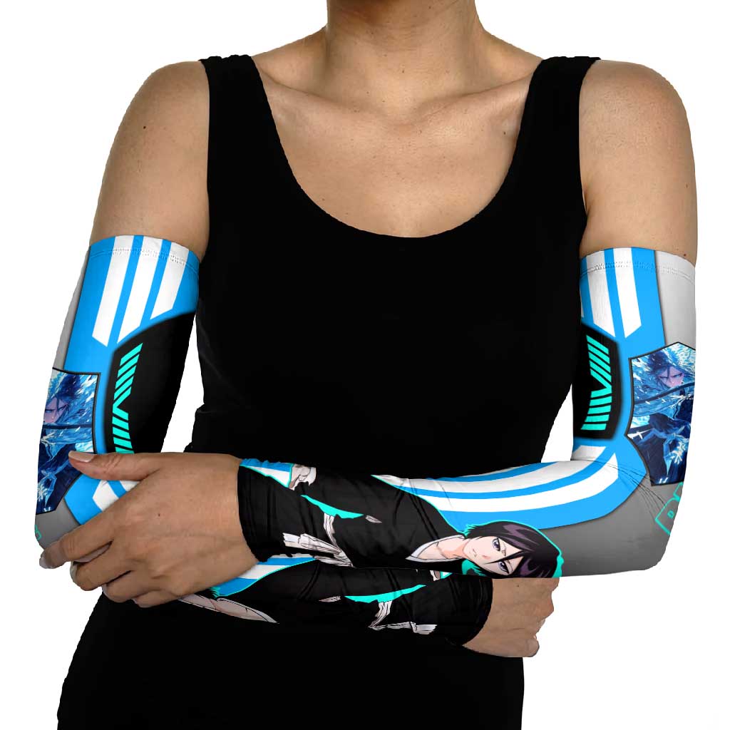 Rukia Kuchiki from Bleach Arm Sleeves with Sword and Ice Powers Pose Design - The Mazicc