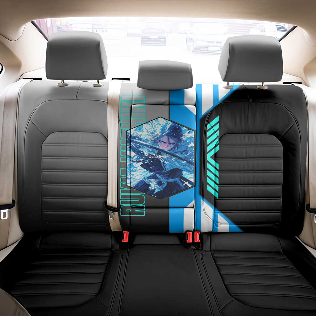 Rukia Kuchiki from Bleach Back Car Seat Cover with Sword and Ice Powers Pose Design - The Mazicc