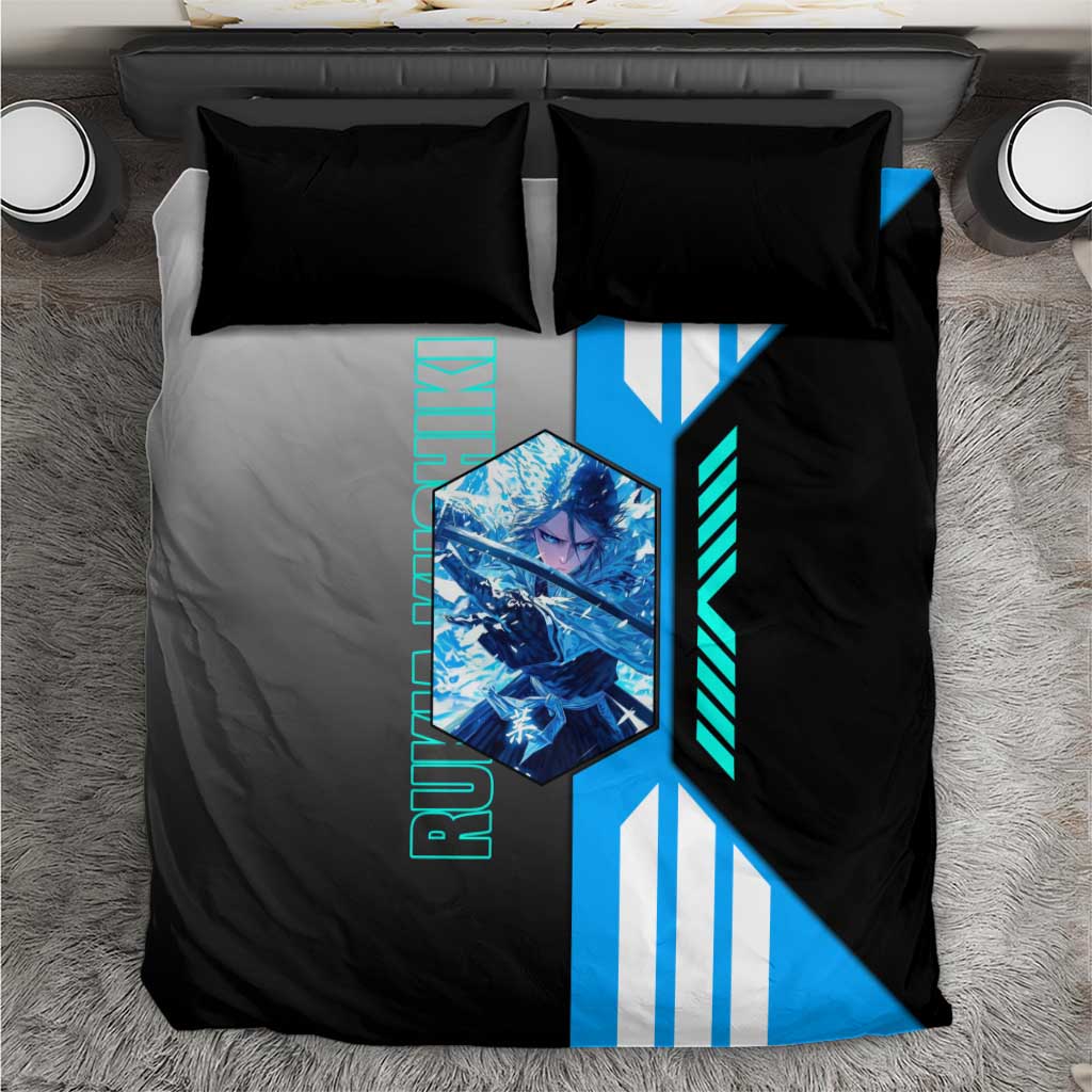 Rukia Kuchiki from Bleach Bedding Set with Sword and Ice Powers Pose Design - The Mazicc