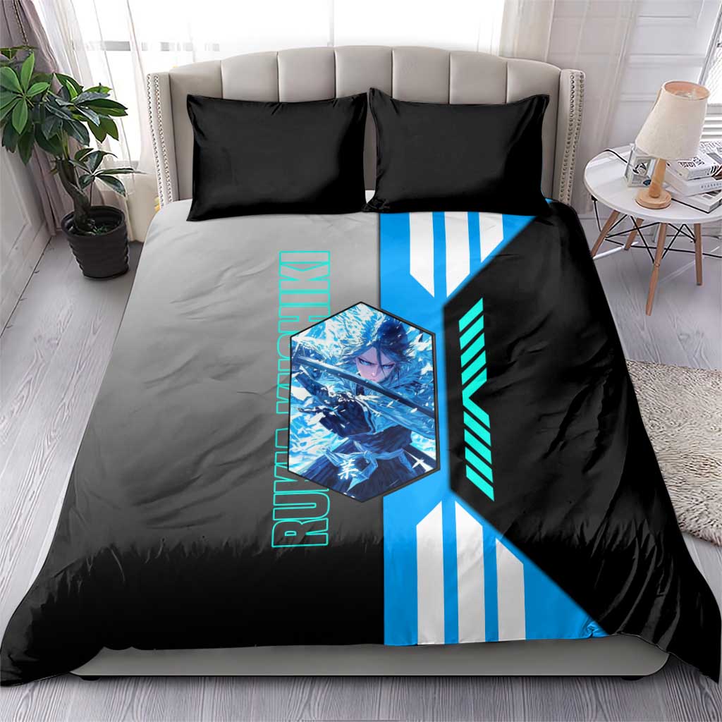 Rukia Kuchiki from Bleach Bedding Set with Sword and Ice Powers Pose Design - The Mazicc