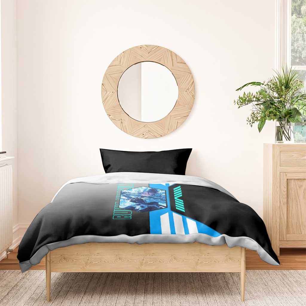 Rukia Kuchiki from Bleach Bedding Set with Sword and Ice Powers Pose Design - The Mazicc