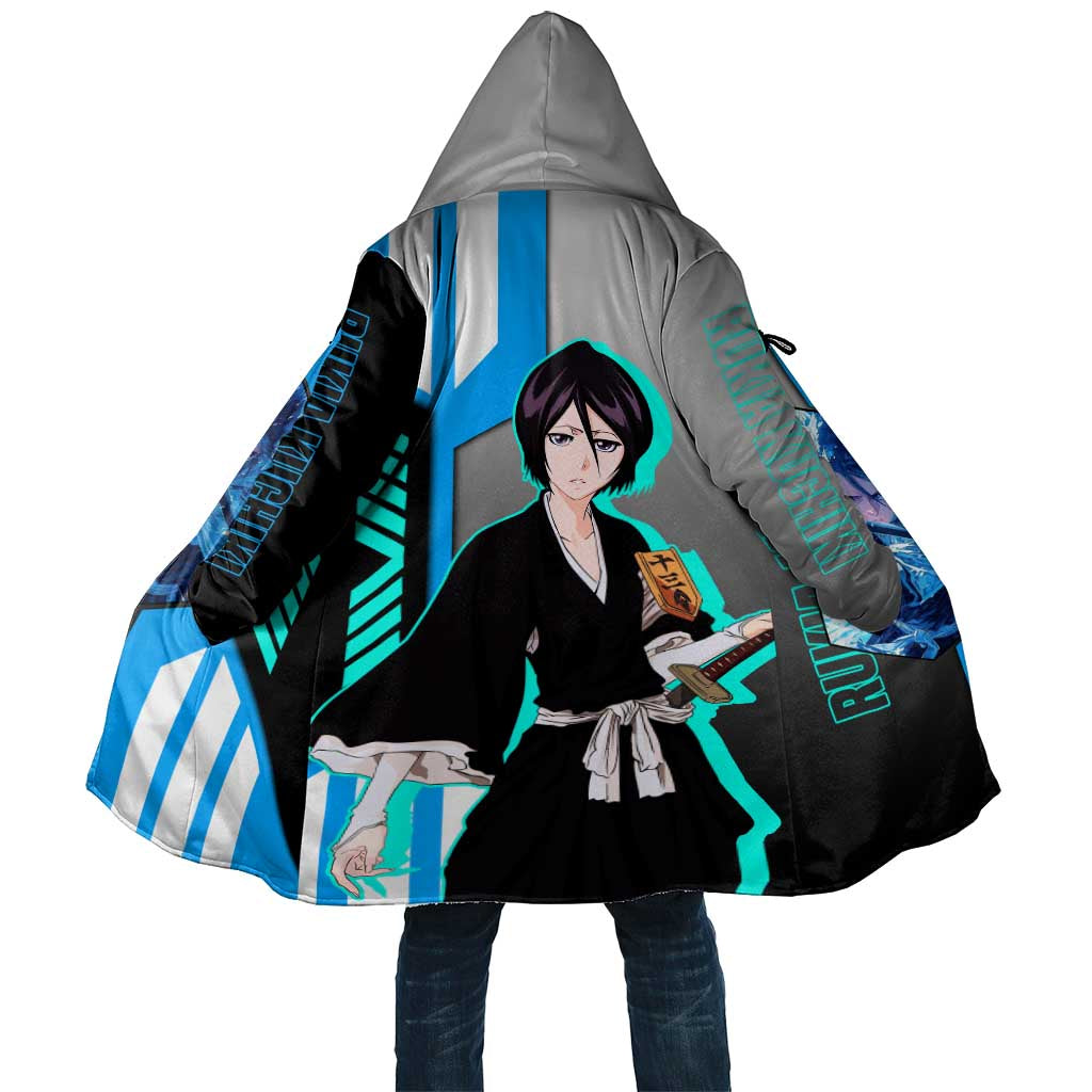 Rukia Kuchiki from Bleach Cloak with Sword and Ice Powers Pose Design - The Mazicc