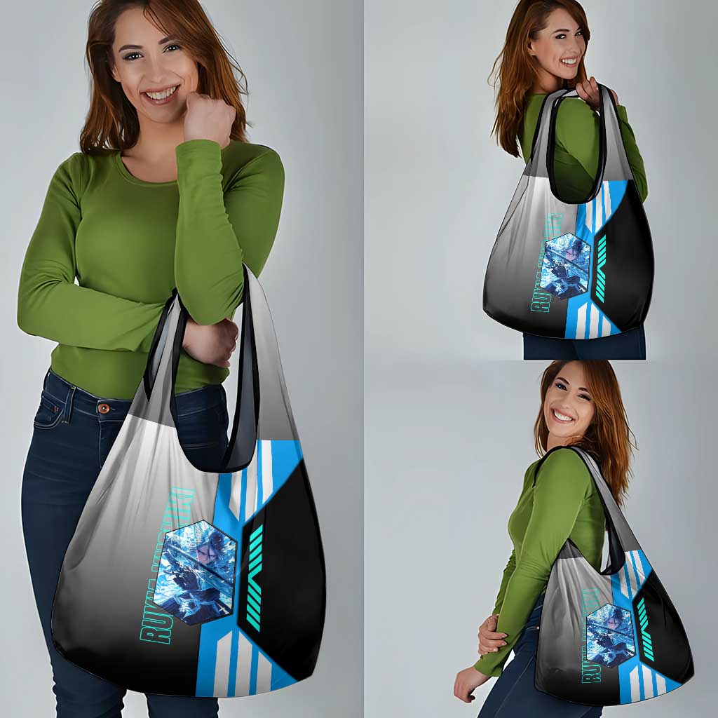 Rukia Kuchiki from Bleach Grocery Bag with Sword and Ice Powers Pose Design - The Mazicc