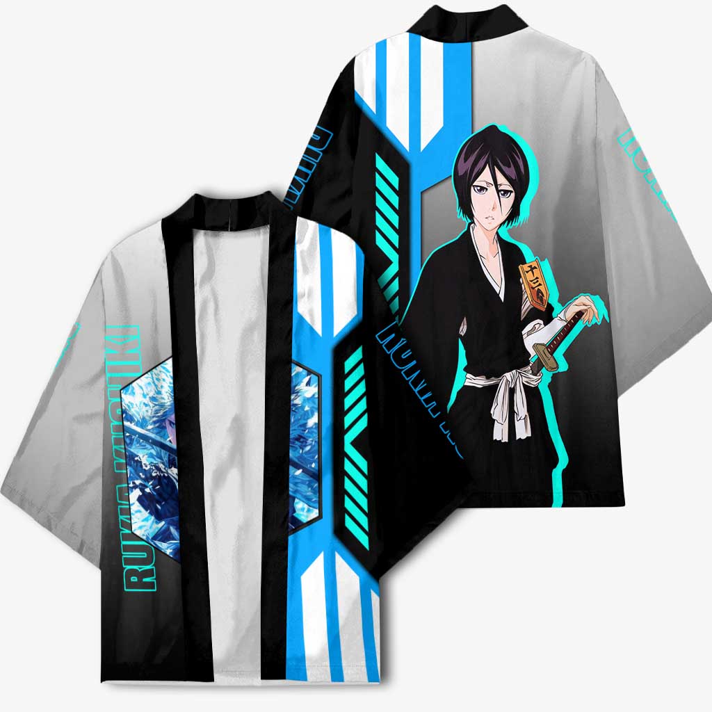Rukia Kuchiki from Bleach Kimono with Sword and Ice Powers Pose Design - The Mazicc
