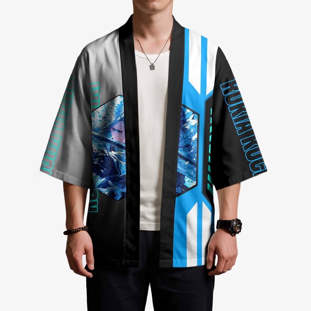 Rukia Kuchiki from Bleach Kimono with Sword and Ice Powers Pose Design - The Mazicc